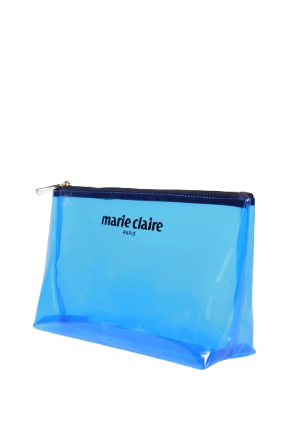 Marie Claire Blue Women's Makeup Bag Krista Travel Makeup Organizer Cosmetic Portable Artist Storage Carry Pouch