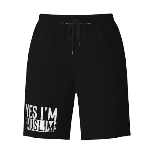 Muslim Islam Arabic Islamic Religious Allah God Be Men's Quick-Dry Board Shorts 7" - Swim Trunks Summer Hawaii Beach2