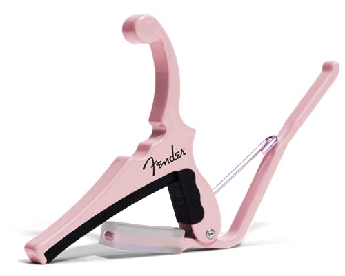 Kyser Fender Classic Capo Shell Pink capodastre de guitare - Les Beatles, Paul McCartney, John Lennon, RIngo Starr, George Harrison Kyser Fender Classic Capo Shell Pink capodastre de guitare
