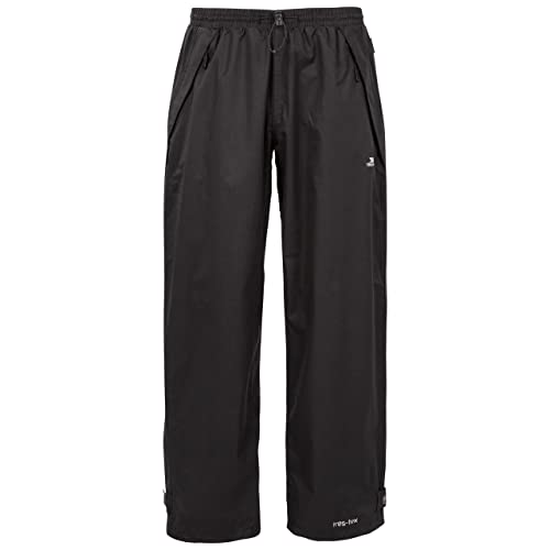 Trespass - Pantaloni Impermeabili da Uomo Toliman, Nero (Nero), XL