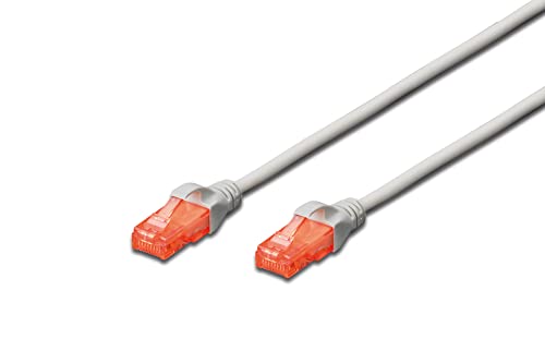 DIGITUS Câble LAN Cat 6 - 20m - RJ45 Câble réseau - UTP non blindé - Compatible Cat-6A & Cat-5e - Gris