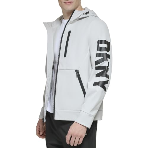 Image of DKNY Men's Hooded Logo Softshell Jacket