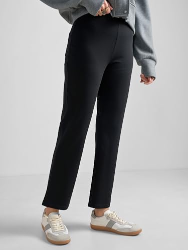 Image of Tokyo Talkies Women's Stretchable Bootcut Pants | High Rise Flared Trousers |Travel & Formal Wear|Workwear Trousers