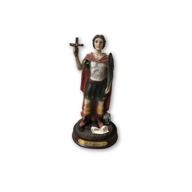 Statuette Saint-Expédit en résine 15 cm pour retrouver la paix et surmonter l'anxiété