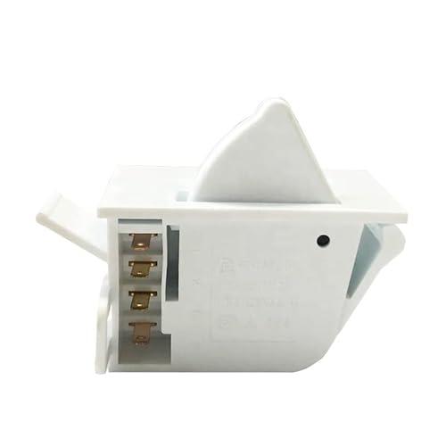 Hanast Refrigerator Door Switch, Automatic Reset, Push Button, White