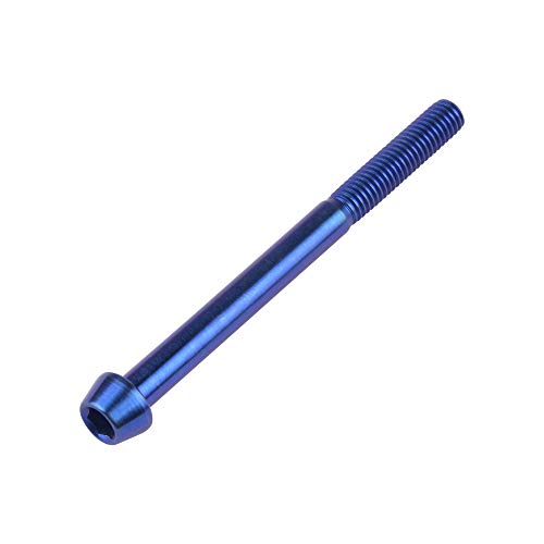 Image of Titanium Ti Bolt M5x9 16 18 20 25 30 35 40 45 50 55 60mm Tapered Head Screws pack of 4 (M5x60mm, Blue)