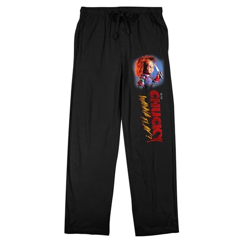 Bioworld Chucky Wanna Play Men's Black Sleep Pajama Pants