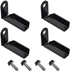 Fence Mounting Bracket for 1 in. Square Rails (4-Pack) (Black)