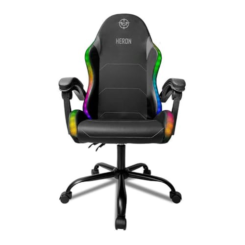 Cadeira Gamer TGT HR RGB | Reclinável 135° | Couro PU | LED RGB | Almofadas Lombar e Pescoço | Preto | TGT-HR-RGB01 glide
