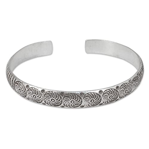 NOVICA Karen Hill Tribe Artisan Silver Cuff Bracelet