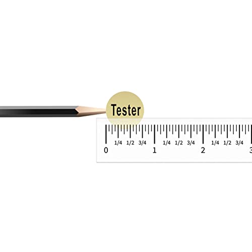 Hylabelest Kosmetiktester-Aufkleber, rund, goldfarben, metallisch, 20 mm, insgesamt 500 Klebeetiketten pro Rolle (Gold)