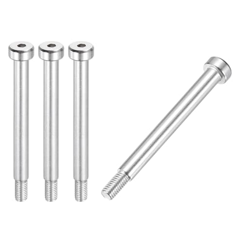 QUARKZMAN 4Pz Bullone Spalla Acciaio Inossidabile 304 Diametro 6mm Lunghezza 50mm Filettatura M5x0.8 Bulloni Spalla Con Testa Esagonale Per Idraulica Industria Stampaggio