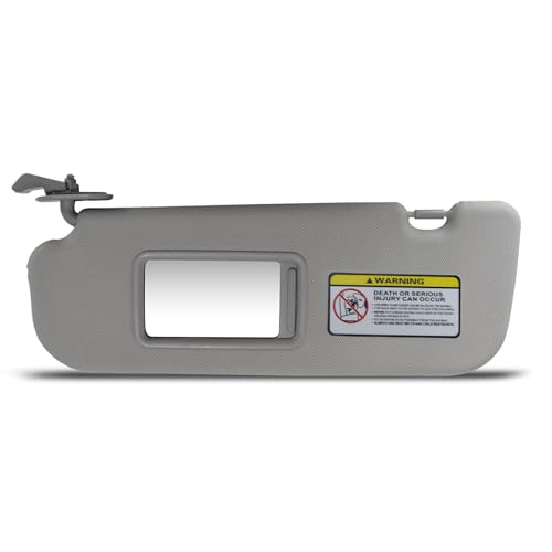 Gray Driver Left Side Sun Visor Replacement Compatible with 2011 2012 2013 2014 2015 Hyundai Elantra Replace 852103X000TX