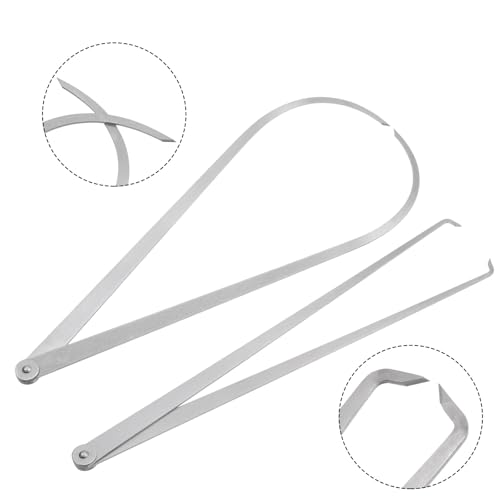 QUARKZMAN 2 Stück Innen Außen Messwerkzeuge Messschieber 600mm Feste Verbindung Werkzeugstahl Feste Reibungsverbindung Innenmesswerkzeug für Schnitzen Keramik Formen Modellieren Silber