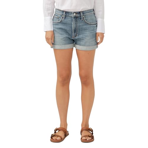 Short Jean Boyfriend Mid Rise Silver Jeans Co. Lavage Moyen Taille 64 Femme
