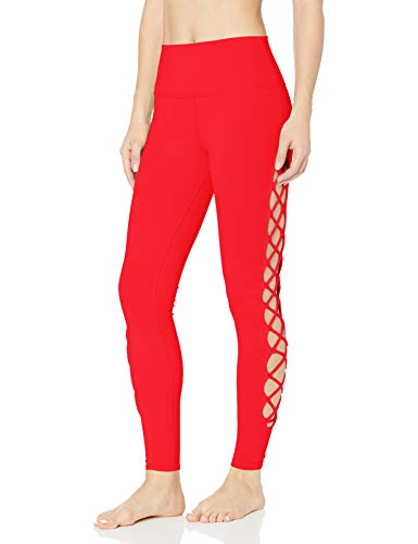 Alo Yoga Women's Interlace Legging, Cherry Pop, Medium