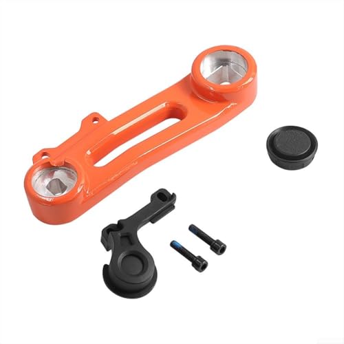 Piezas del brazo de suspensión de la vespa eléctrica, 30 * 30 * 11 cm de aleación de aluminio Scooter Front Shock Palanca Piezas para INOKIM (naranja)