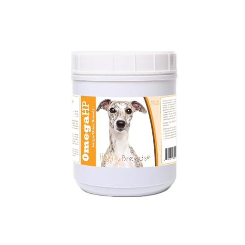 Healthy Breeds Whippet Omega HP Fatty Acid Skin and Coat Support Soft Chews 90 Count