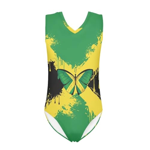 Image of Girls Cartoon Pattern One-Piece Swimsuits Sport Racer Swimwear Beach Bathing Suit, Size 5-14