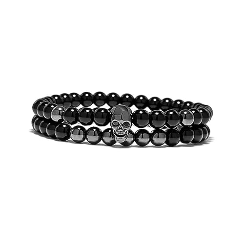 Pulsera esqueleto gótica elástica para hombres miniatura 1