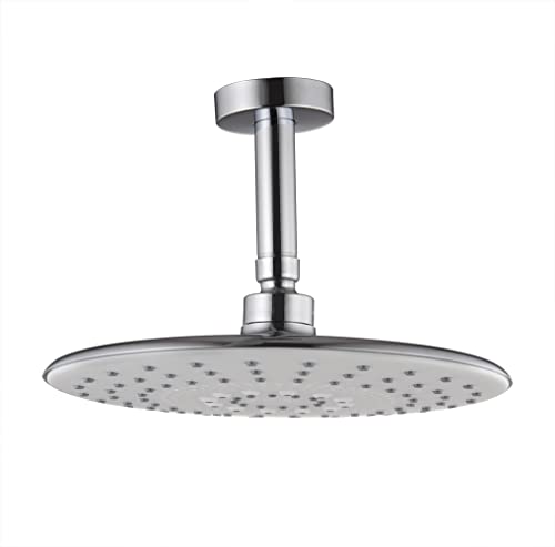 Ceiling Mount Shower Arm With Flange For Rain Shower Head,Stainless Steel Straight Arm For Fixed Shower Head,3 Inch Chrome #TOP5