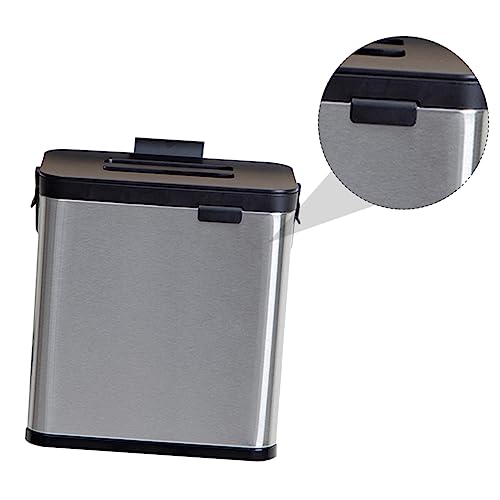 Caneca de basura rectangular de acero inoxidable Mobestech miniatura 2