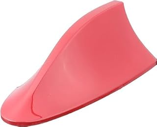 هوائي راديو ايه ام/اف ام على سقف السيارة بتصميم زعنفة قرش لون احمر