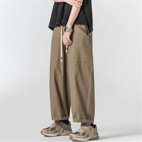 Men Summer Cotton Casual Pants Oversized Wide Leg Pants Loose Pants3