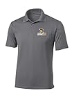 Sport Your Gear UNC Greensboro Spartans Prime Athletic Logo Micropique Sport-Wick Golf Polo T-Shirt (Gray -Medium)