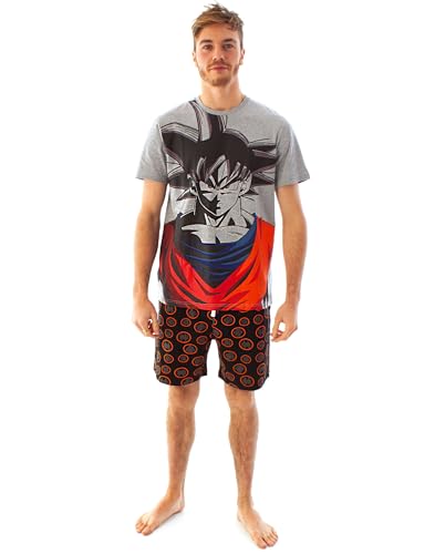 Dragon Ball Z Goku Charakter Herren -Pyjama Kurze oder Lange Beinoptionen L