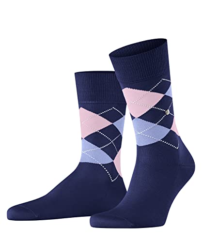 Burlington Manchester M So coton fantaisie 1 paire, Chaussettes Homme, Bleu Night Blue 6583, 40-46