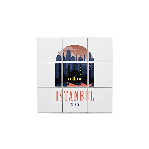 Carreaux céramique Istanbul mosaïque murale Turquie souvenir voyage décor maison 9 pièces