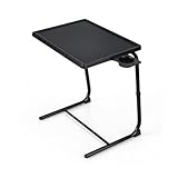 Pincho Mesa Auxiliar Sofa, Tipo C Altura Regulable Ajustable - Negra para Sofa y Cama