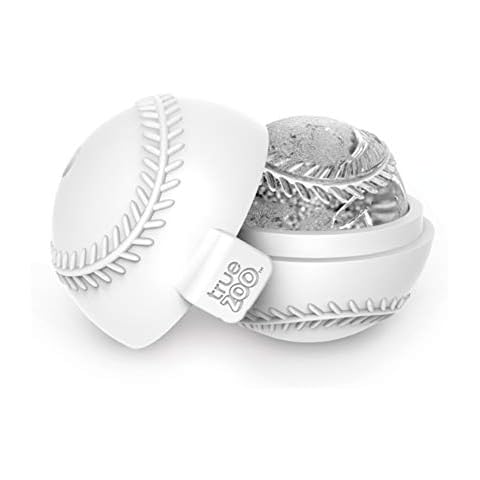 True Zoo Baseball Ice Mold, Silicone Ice Sphere Mold, Novelty Ice Maker, Set of 1, White, Dishwasher Safe, Ice Cube Tray Cover