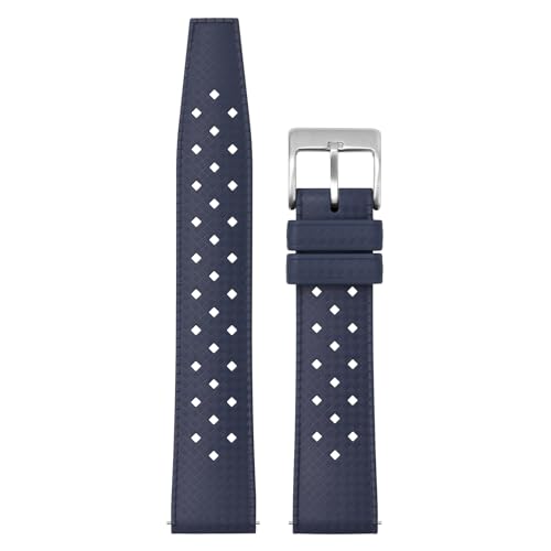 TACTICAL FROG FKM Rubber Watch Strap Fast-Release Tropical Fluororubber 20mm Rubber Watch Band, Soft Breathable Universal Replacement for Men Women Stainless Steel Buckle by TACTICAL FROG - Used condition - US$16.08