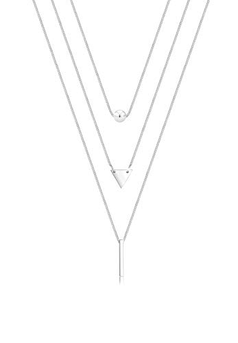 Collier argent femme boule triangle rectangle, le cadeau idéal pour anniversaire
