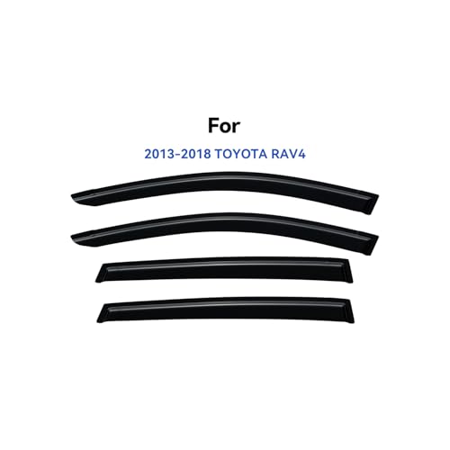 Image of Window Visors Rain Guards for 2013-2018 Toyota Rav4, Out-Channel Window Vent Wind Deflectors Visors Shades for 13-18 Toyota Rav4