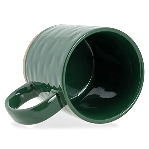Elanzedesignshighglossrawclaybottom15ounceceramicstonewarecoffeemugssetof4green  Urban Country Home Decor Elanze designs high gloss raw clay bottom 15 ounce ceramic stoneware coffee mugs set of 4 green  urban country home decor