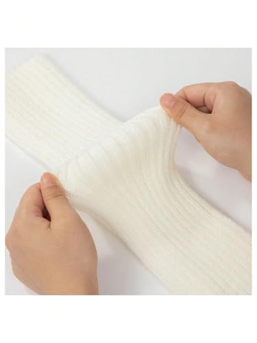 Women's Ribbed Knit Cute Leg Warmers Y2k Long Leg Socks Kawaii Winter Ankle Heap Socks3