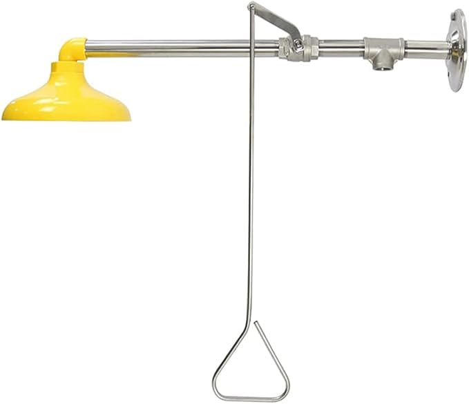 Estación de ducha y lavado de ojos de emergencia de acero inoxidable ABS montado en la pared de respuesta rápida de primeros auxilios, equipo de seguridad para el lugar de trabajo