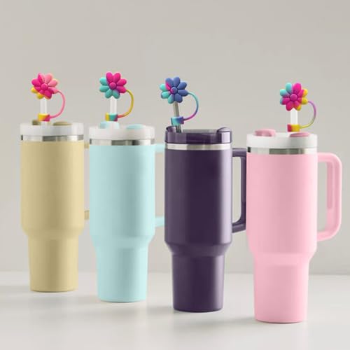 SEMATA Flower Straw Covers Toppers for Stanley - image 5