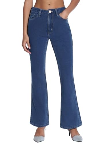 Image of ADBUCKS Women's Wide Leg Fit Mid Rise Bootcut Jeans Bell Bottom Jeans II Wide Leg