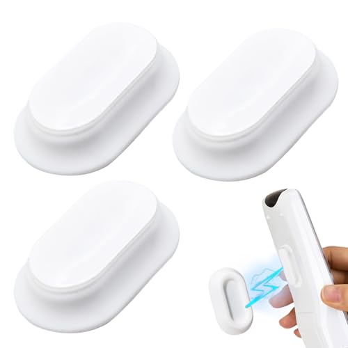 LIBAIDZ 3 Pezzi Supporto Magnetico per Telecomando,Porta Telecomandi Magnete Forte,Supporto Magnetico,Porta Telecomandi da Parete,Supporto da Parete Senza Fori,per Casa,Ufficio,Scuola(Bianco)