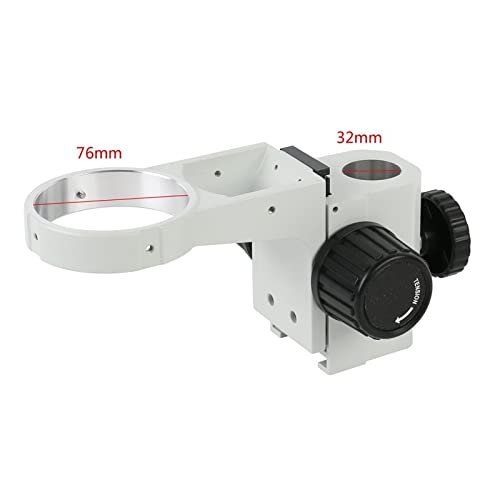 Microscope 32mm Pillar+Table Working Base Stand Trinocular Binocular Stereo Microscope Holder Accessories(32 mm Holder White)