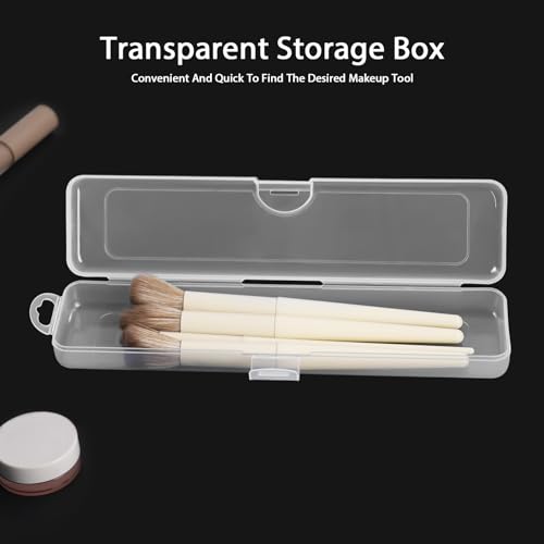 2 pcs Portable Makeup Brush Travel Case Cosmetic Brush Holder Makeup Case, Portable Travel Tableware Storage Case Flatware Box4