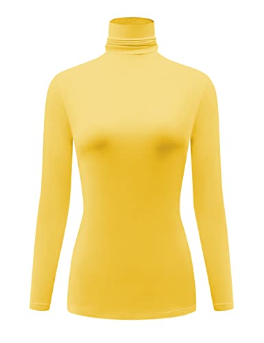 Image of Kindcall Casual Turtleneck Tops Lightweight Long Sleeve Soft Thermal Shirts for Women