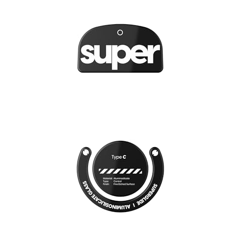 Superglide2   Nueva Superficie de Velocidad controlable, Patas de ratón más rápidas y Suaves, Fabricadas con Vidrio Ultra Fuerte, Suela Lisa y Duradera para Logitech G Pro X Superlight [Negro]