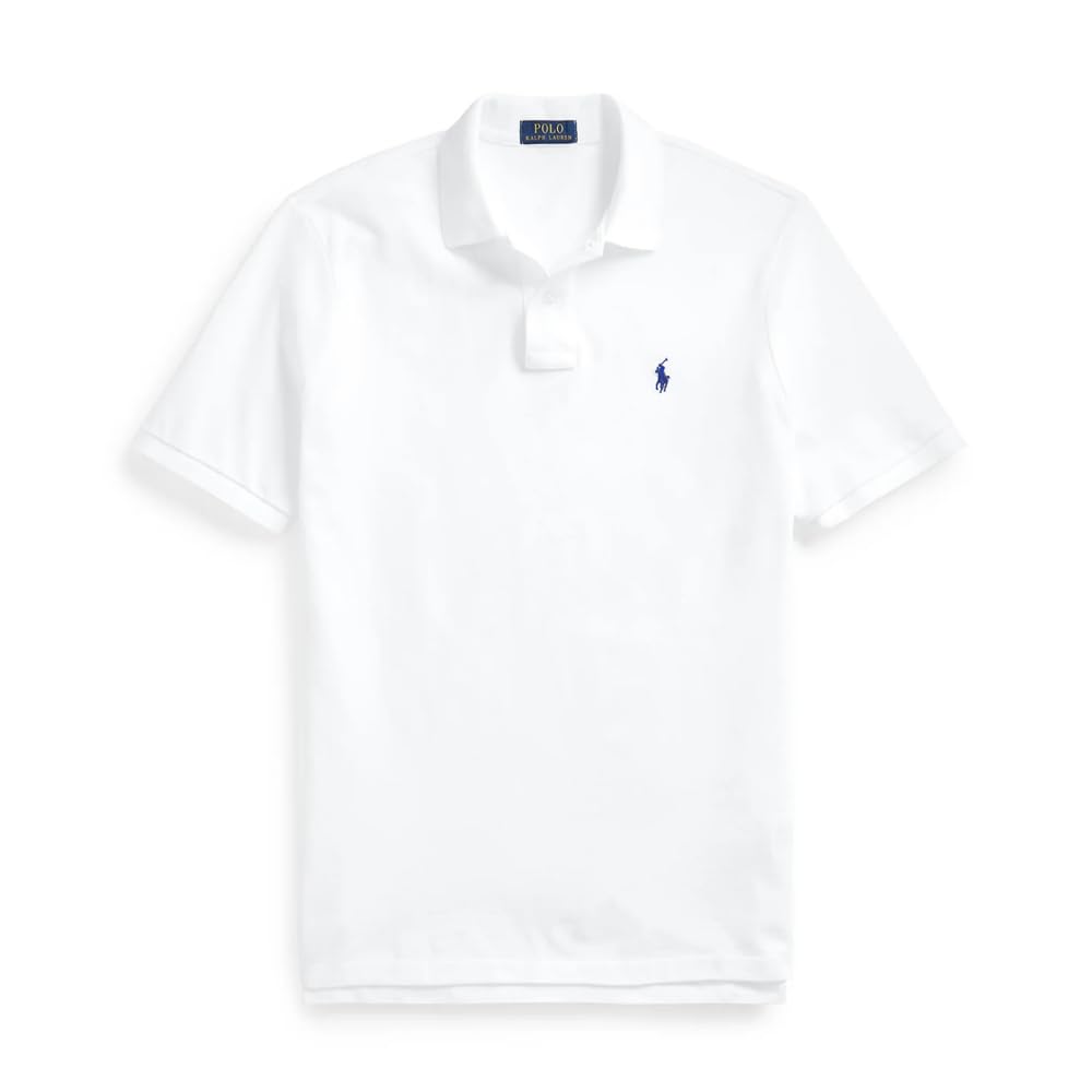 Ralph Lauren Polo in piquet vestibilità aderente., bianco, L