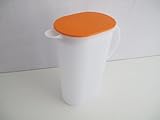 Original Tupperware TUPPERWARE Junge Welle Kanne 1,7 L weiß orange mit Deckel / Kippverschluss