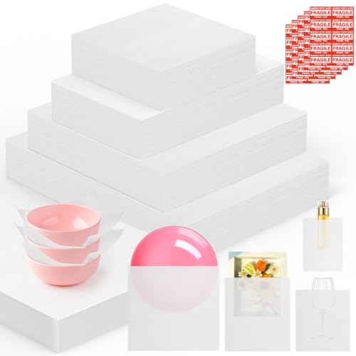560Pcs Dish Packing Supplies for Moving, 280Thickened High-Density Foam Wrap Pouches & Sheets for...